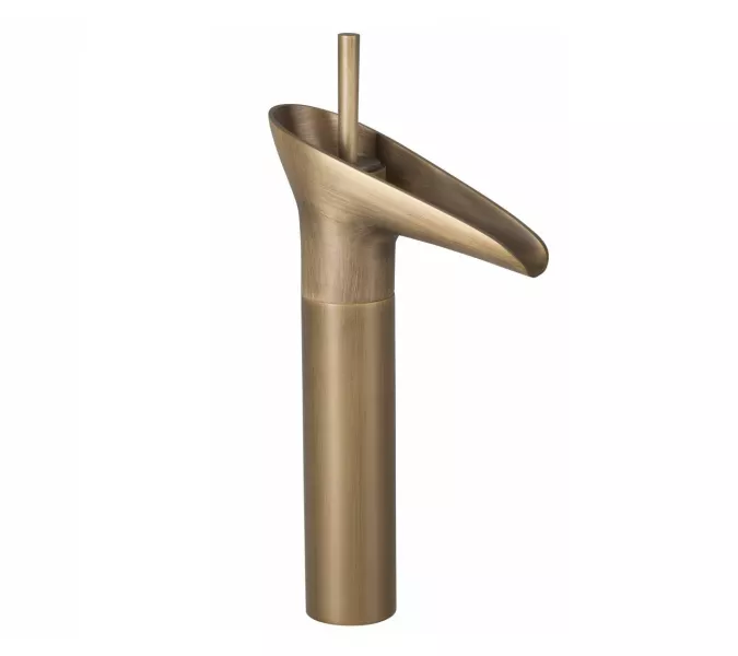 Смеситель бронзовый Bronze De Luxe к стеклянной раковине (каскад)