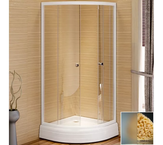 Душевое ограждение Radomir НАЙТ/СОУЛ  белый профиль, без поддона, Цвет стекла: матовое, Цвет профиля: Белый, Выбрать размер: 100х100