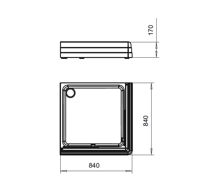 Поддон Radomir  Дрим квадратный, Выбрать размер: 84*84, изображение 2