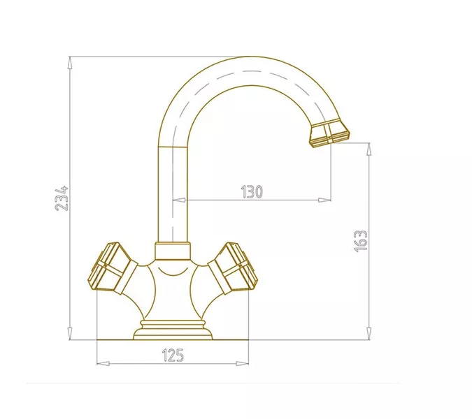 Смеситель для раковины Bronze De Luxe Royal 21981, изображение 2