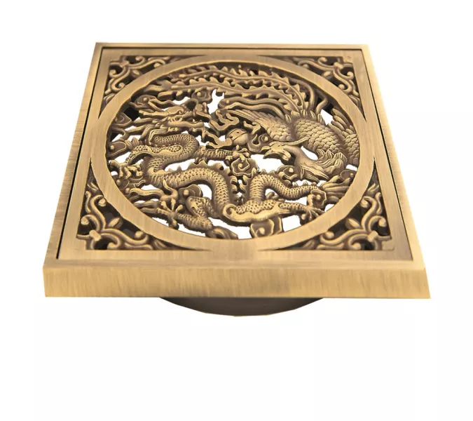 Насадка с рамкой и дизайн-решеткой Дракон Bronze De Luxe