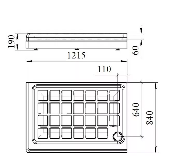 Поддон к душевому углу Radomir Верчелли  120х80, Ориентация: левая, изображение 2