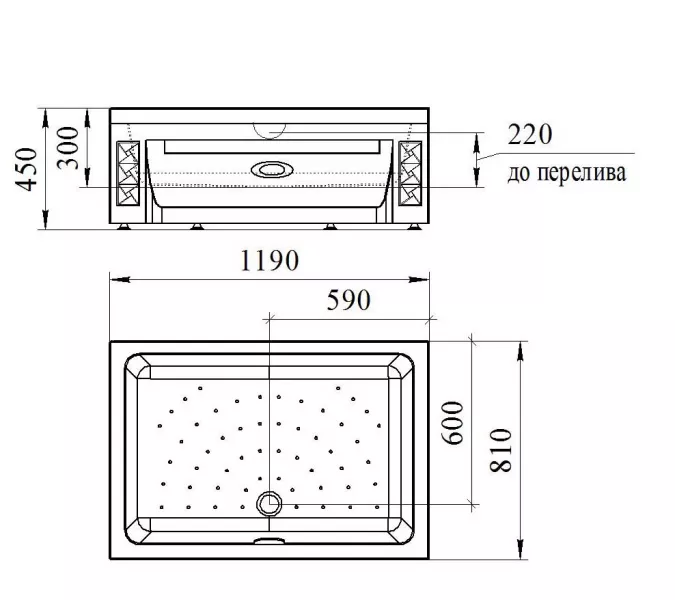 Поддон душевой Radomir Верчелли 120*80 высокий, Ориентация: Левая, изображение 2