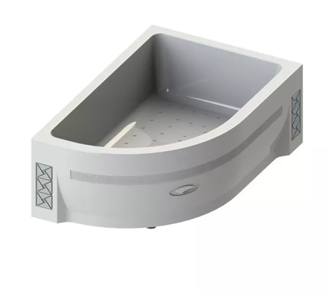 Поддон к душевому углу высокий  Radomir Соул 120х80, Ориентация: Левая, изображение 3