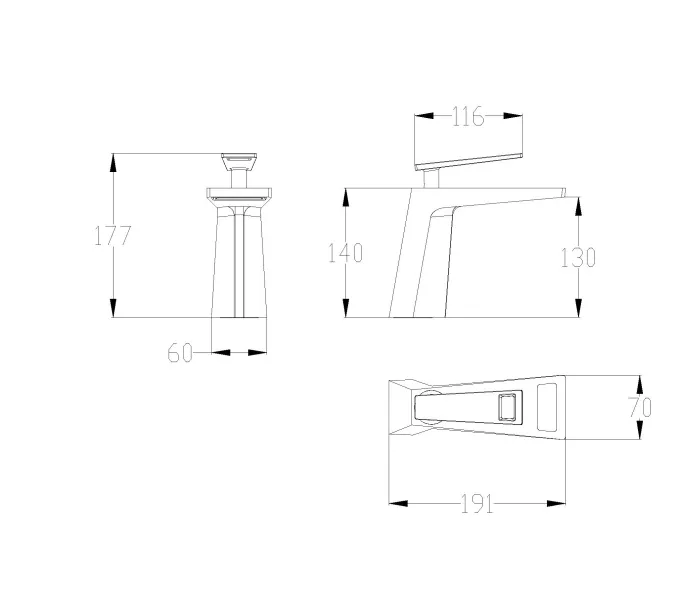 Смеситель на раковину (белый/золото) Bronze De Luxe A919W, изображение 6