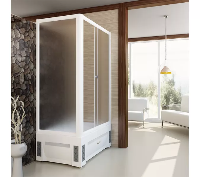 Душевой угол Radomir ВЕРЧЕЛЛИ  80х120 прозрачный/высокий поддон, Цвет стекла: прозрачное, Цвет профиля: Белый, Тип поддона: Высокий, Ориентация: Левая