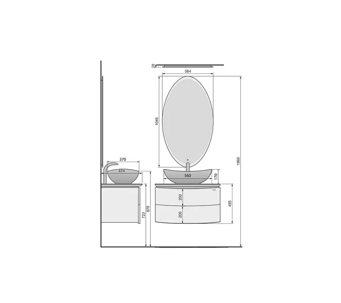 Зеркало Velvex  Luna 60, изображение 6