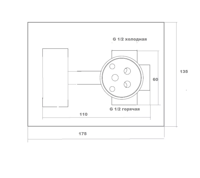 Bronze De Luxe Гигиенический встраиваемый душ Windsor 10136, изображение 3