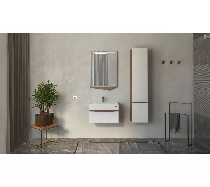 Пенал подвесной Velvex Crystal Cub 155, Выбрать цвет: Темный лен, изображение 3