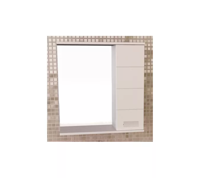 COMFORTY. Зеркало-шкаф "Модена М-60/75/90" белый матовый, Выбрать размер: 60, изображение 5