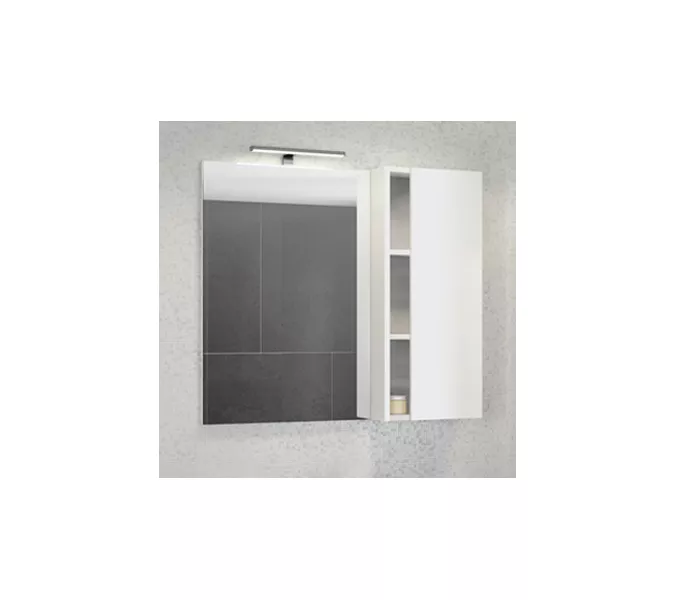 COMFORTY. Зеркало-шкаф "Милан-90/120" белый глянец, Выбрать размер: 90, изображение 2