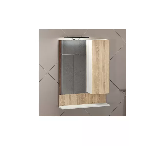 Зеркало-шкаф Comforty Рига, дуб сонома, Выбрать размер: 60, изображение 2