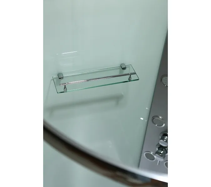 Душевая кабина с гидромассажем четверть круга Bandhours BORA A 90х90х217см, Цвет стекла: прозрачное, Высота поддона: 15, Цвет профиля: Хром, Тип поддона: Низкий, Выбрать размер: 90x90, изображение 8