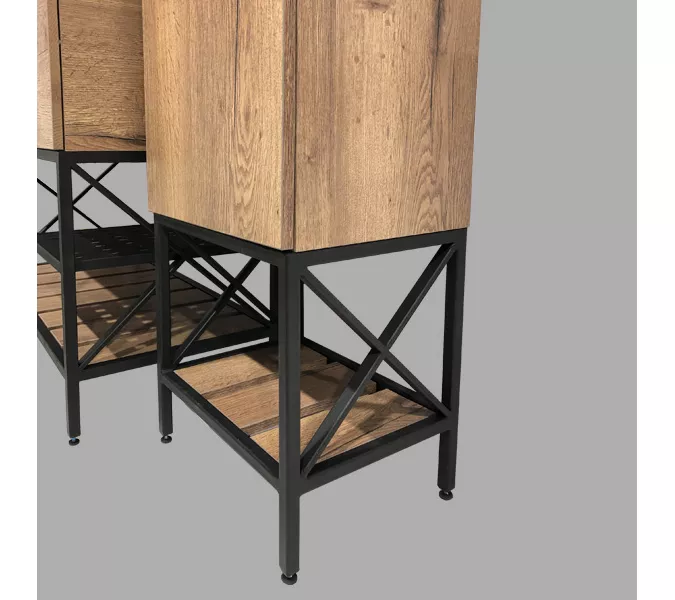 Тумба-умывальник Comforty  Бредфорд дуб темный с черной раковиной 75/90, Выбрать цвет: дуб темный , Комплектация: с черной раковиной 90, изображение 9