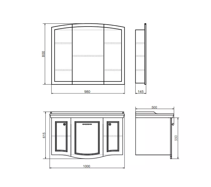COMFORTY. Зеркало-шкаф "Палини-100" белый глянец, изображение 4