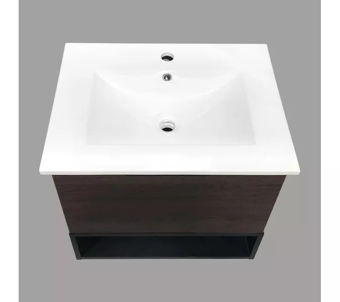 Тумба-умывальник Comforty Франкфурт, Выбрать размер: 60, Выбрать цвет: дуб шоколадно-коричневый, Комплектация: раковина Comforty 60E, изображение 7