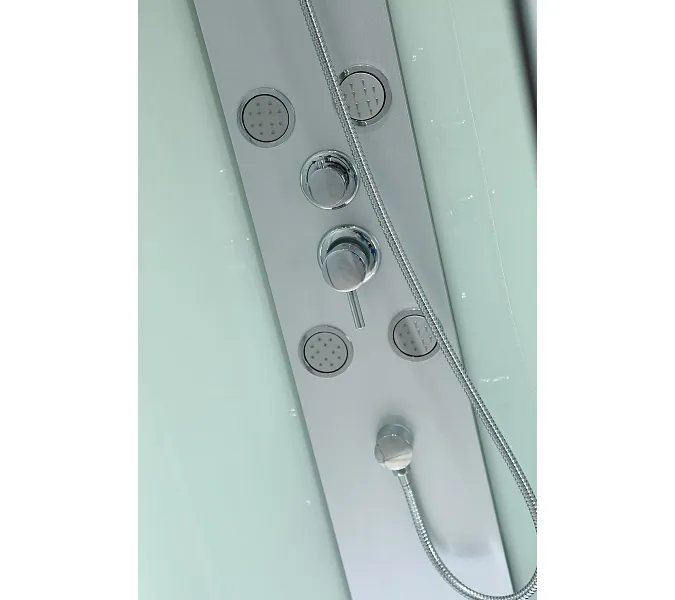 Душевая кабина с гидромассажем четверть круга Bandhours BORA B 90х90х217 см, Цвет стекла: прозрачное, Высота поддона: 36, Цвет профиля: Хром, Тип поддона: Высокий, Выбрать размер: 90x90, изображение 5