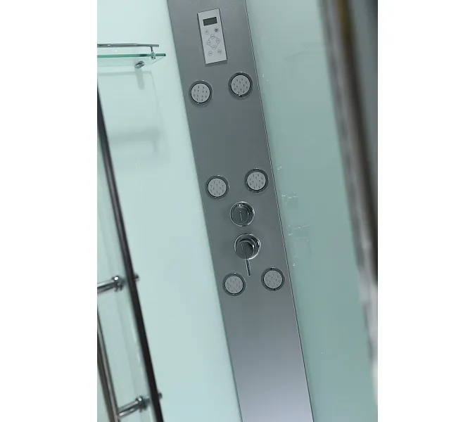 Душевая кабина с гидромассажем четверть круга Bandhours BORA B 90х90х217 см, Цвет стекла: прозрачное, Высота поддона: 36, Цвет профиля: Хром, Тип поддона: Высокий, Выбрать размер: 90x90, изображение 11
