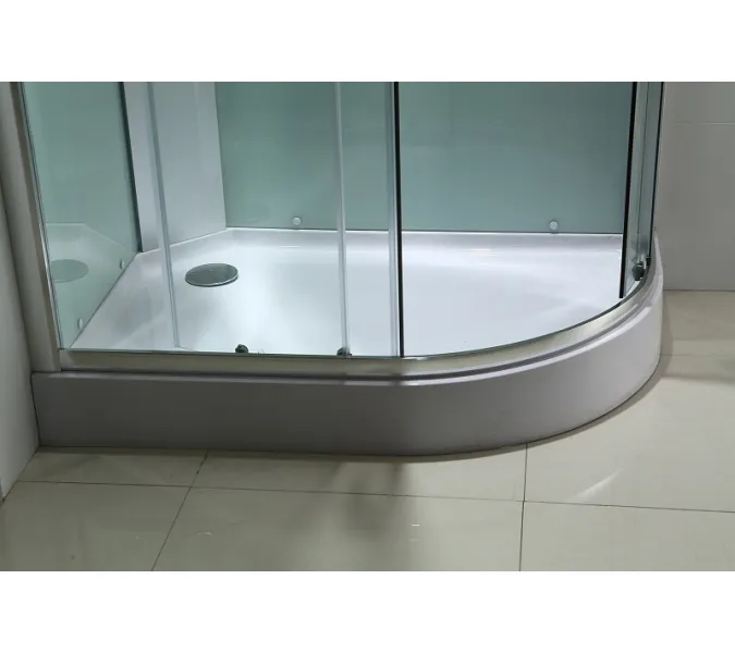 Душевая кабина с гидромассажем асимметричная Bandhours CRISTAL L/R, Цвет стекла: прозрачное, Высота поддона: 15, Цвет профиля: Хром, Тип поддона: Низкий, Выбрать размер: 80x120, Ориентация: левая, изображение 5