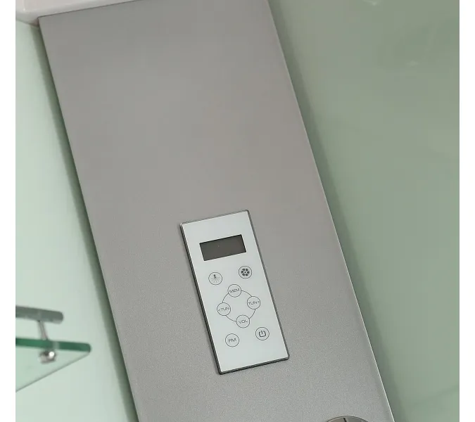 Душевая кабина с гидромассажем асимметричная Bandhours CRISTAL L/R, Цвет стекла: прозрачное, Высота поддона: 15, Цвет профиля: Хром, Тип поддона: Низкий, Выбрать размер: 80x120, Ориентация: левая, изображение 7