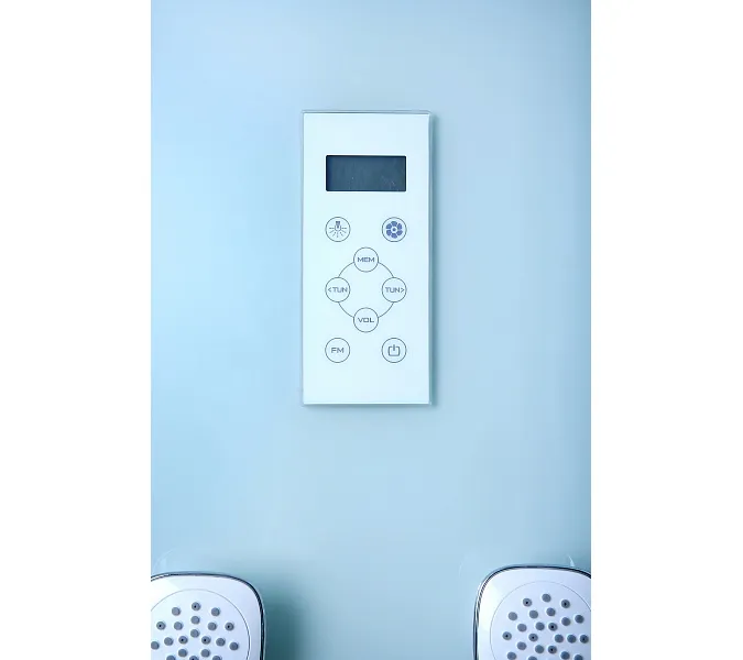 Душевая кабина с гидромассажем трапеция Bandhours CLIO A 90х90, Цвет стекла: прозрачное, Высота поддона: 15, Цвет профиля: Хром, Тип поддона: Низкий, Выбрать размер: 90x90, изображение 8