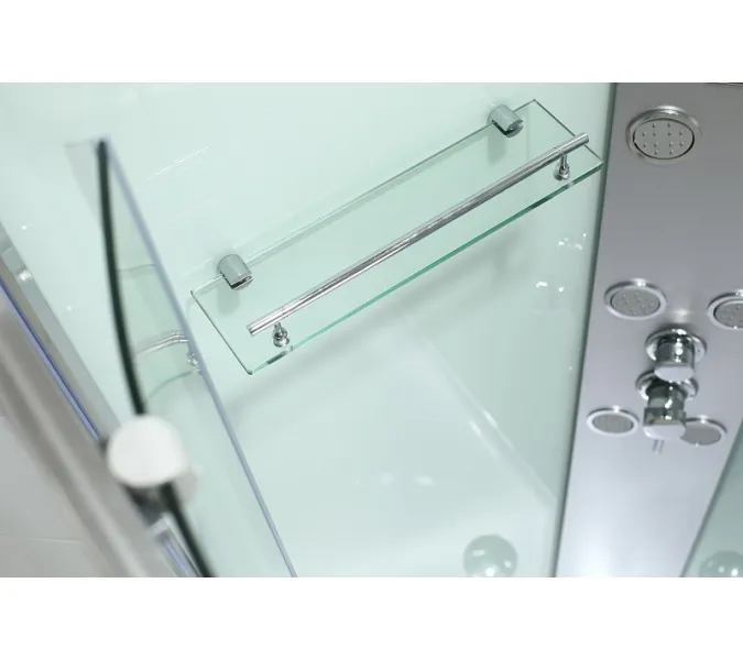 Душевая кабина с гидромассажем четверть круга Bandhours BORA B 90х90х217 см, Цвет стекла: прозрачное, Высота поддона: 36, Цвет профиля: Хром, Тип поддона: Высокий, Выбрать размер: 90x90, изображение 7