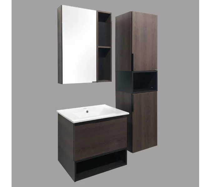 Тумба-умывальник Comforty Франкфурт, Выбрать размер: 60, Выбрать цвет: дуб шоколадно-коричневый, Комплектация: раковина Comforty 60E, изображение 5