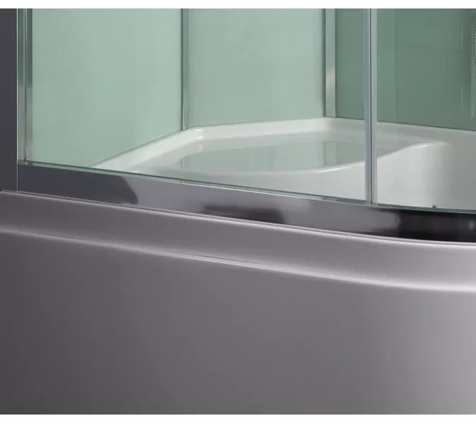 Душевая кабина  асимметричная Bandhours ORION L/R 120*80 см, Цвет стекла: прозрачное, Цвет профиля: Хром, Тип поддона: Высокий, Выбрать размер: 80x120, Ориентация: левая, изображение 2