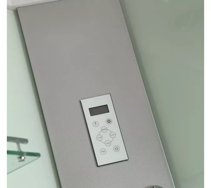 Душевая кабина прямоугольная Bandhours OMEGA-3 L/R с гидромассажем, Цвет стекла: прозрачное, Высота поддона: 15, Цвет профиля: Хром, Тип поддона: Низкий, Выбрать размер: 80x120, Ориентация: левая, изображение 5