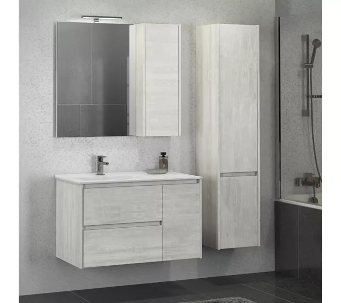 COMFORTY. Шкаф-колонна "Бремен-35" дуб белый, изображение 2