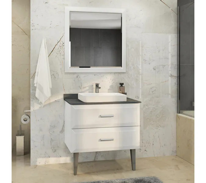 COMFORTY. Зеркало "Империя-120" белый глянец, Выбрать размер: 80, изображение 2