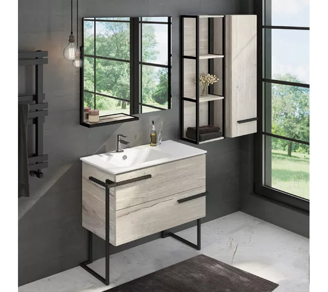 Шкаф подвесной Comforty Дюссельдорф " дуб дымчатый, Выбрать размер: 35, Внешний вид: закрытый, Выбрать цвет: Дуб дымчатый, изображение 4