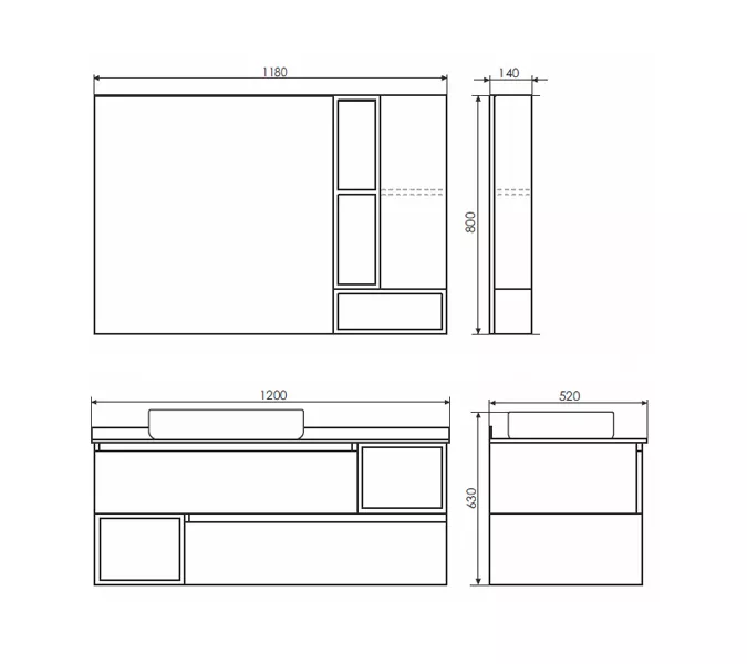 Зеркало-шкаф Comforty Прага, дуб белый, Выбрать размер: 120, изображение 4