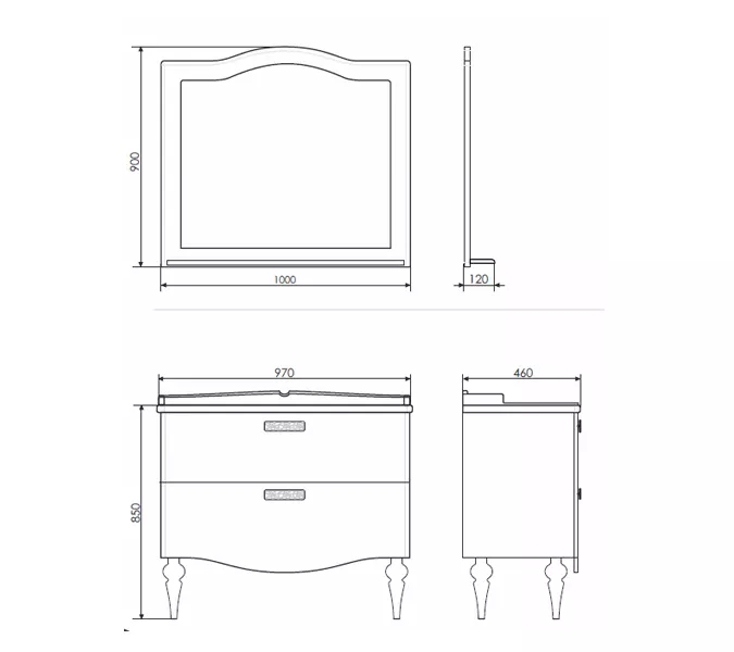 Тумба-умывальник Comforty Монако, Выбрать размер: 100, Тип: Тумба напольная, Выбрать цвет: Белый, Комплектация: раковина Comforty 3310, изображение 4