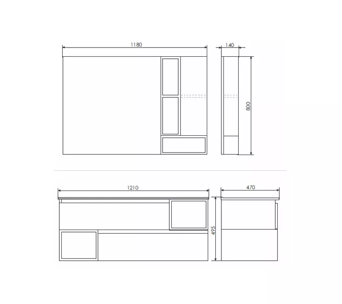 Зеркало-шкаф Comforty Турин, дуб бежевый, Выбрать размер: 120, изображение 4