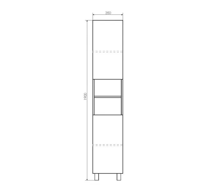 COMFORTY. Шкаф-колонна напольная "Верона-35-Н" дуб белый, изображение 5