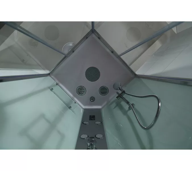 Душевая кабина прямоугольная Bandhours OMEGA-3 L/R с гидромассажем, Цвет стекла: прозрачное, Высота поддона: 15, Цвет профиля: Хром, Тип поддона: Низкий, Выбрать размер: 80x120, Ориентация: левая, изображение 7