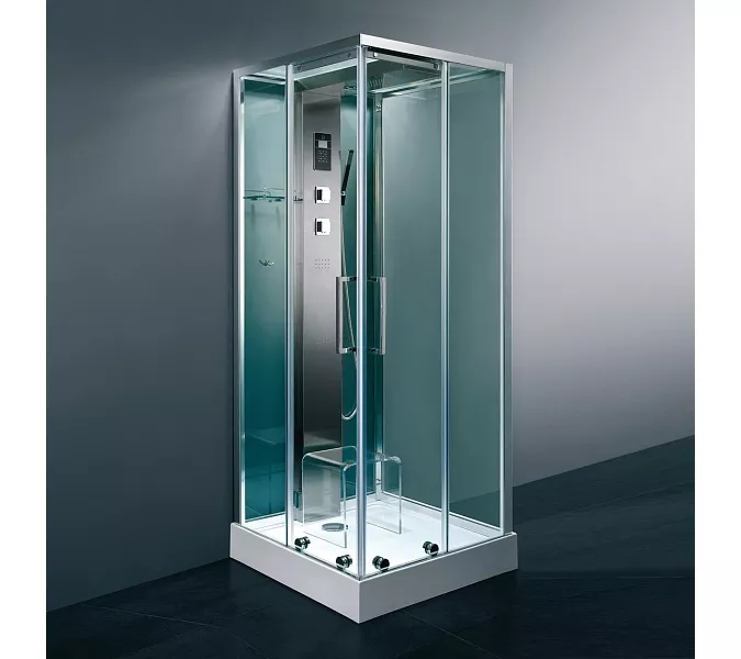 Душевая кабина с паром и гидромассажем квадратная Bandhours TOWER 90х90х220 см