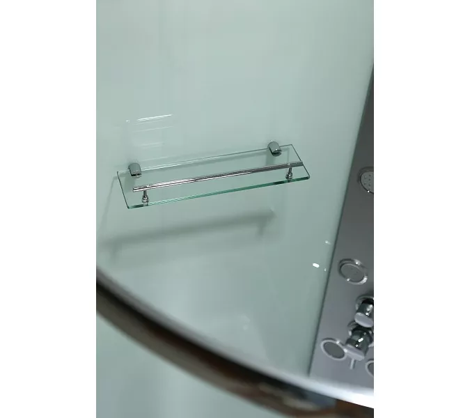 Душевая кабина прямоугольная Bandhours OMEGA-3 L/R с гидромассажем, Цвет стекла: прозрачное, Высота поддона: 15, Цвет профиля: Хром, Тип поддона: Низкий, Выбрать размер: 80x120, Ориентация: левая, изображение 6