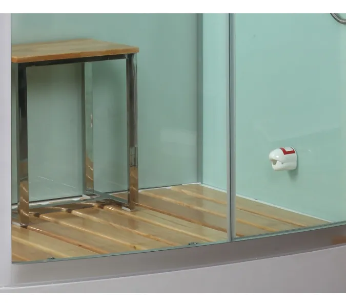 Душевая кабина с паром и гидромассажем Bandhours OMEGA L/R 120х90х220, Цвет стекла: прозрачное, Высота поддона: 15, Цвет профиля: Хром, Тип поддона: Низкий, Выбрать размер: 90x120, Ориентация: левая, изображение 4