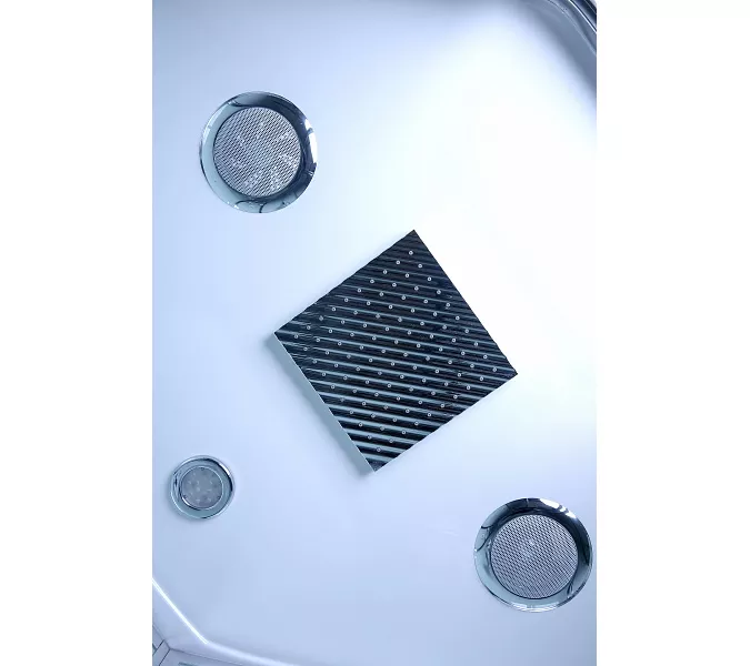 Душевая кабина с гидромассажем трапеция Bandhours CLIO B 90х90х225 см, Цвет стекла: прозрачное, Высота поддона: 50, Цвет профиля: Хром, Тип поддона: Высокий, Выбрать размер: 90x90, изображение 4