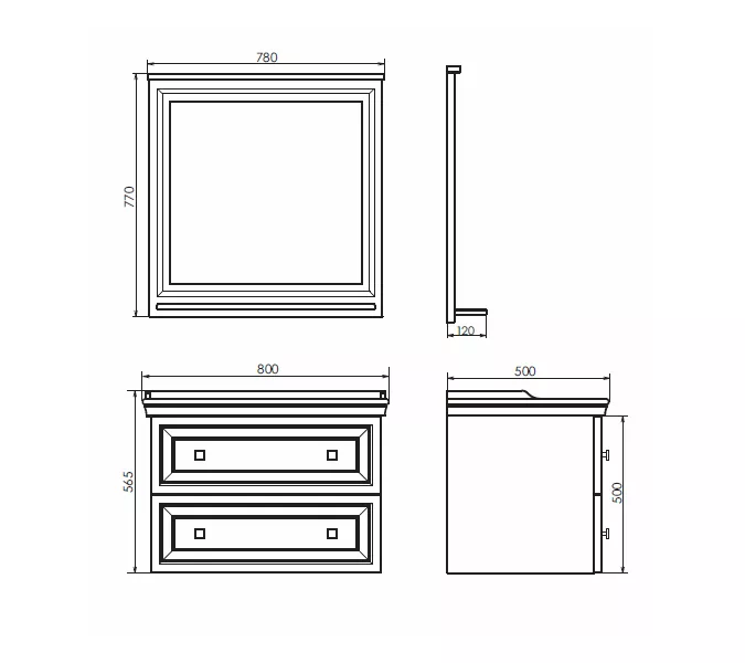 COMFORTY. Тумба-умывальник "Феррара-80 белый глянец с раковиной COMFORTY, изображение 8