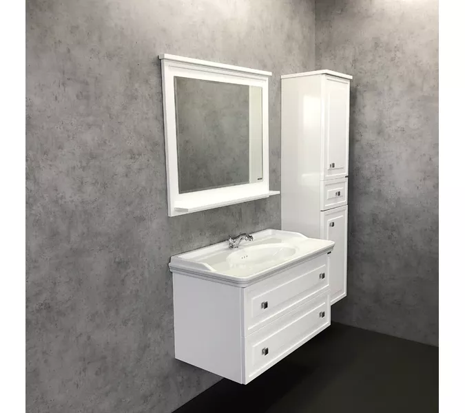 COMFORTY. Тумба-умывальник "Феррара-100" белый глянец с раковиной COMFORTY, изображение 5