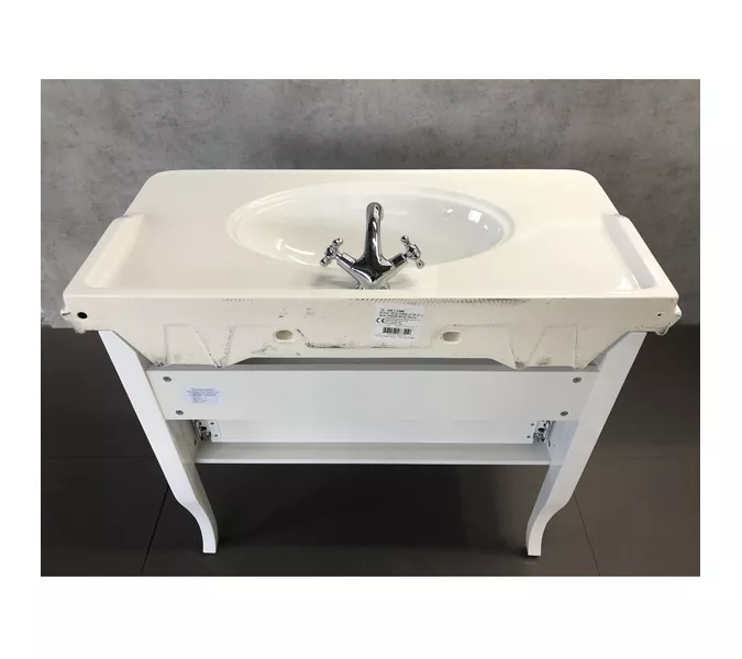 COMFORTY. Тумба-умывальник "Павия-100" белый глянец с раковиной COMFORTY 50110, изображение 7