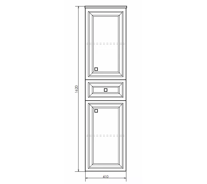 COMFORTY. Шкаф-колонна "Феррара-40" белый глянец, изображение 5