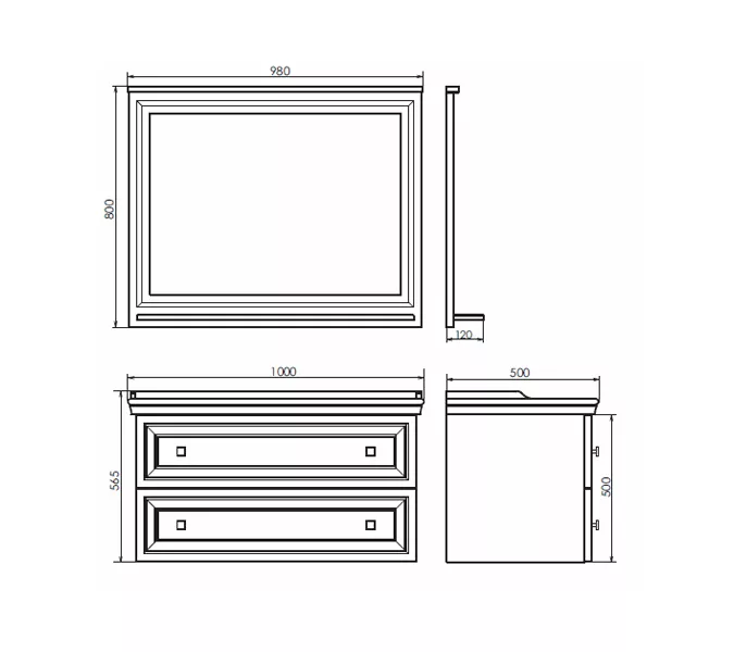 COMFORTY. Зеркало "Феррара-80/100" белый глянец, Выбрать размер: 100, изображение 6