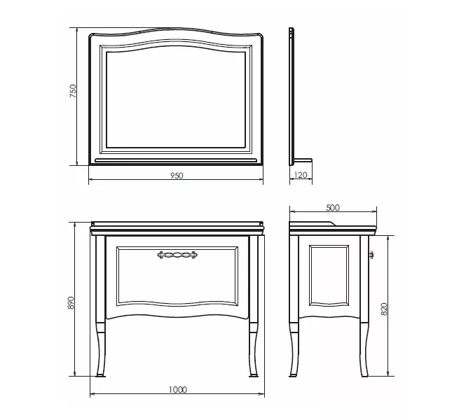 COMFORTY. Тумба-умывальник "Павия-100" белый глянец с раковиной COMFORTY 50110, изображение 2