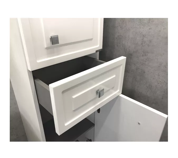 COMFORTY. Шкаф-колонна "Феррара-40" белый глянец, изображение 3
