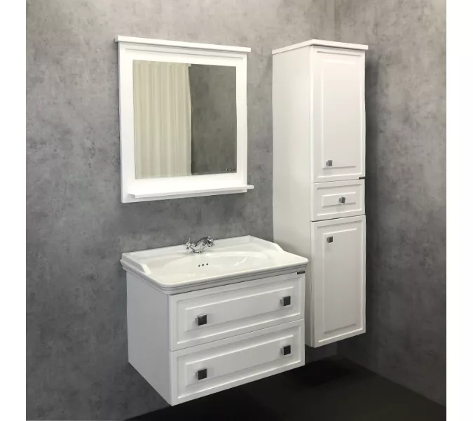 COMFORTY. Тумба-умывальник "Феррара-80 белый глянец с раковиной COMFORTY, изображение 4