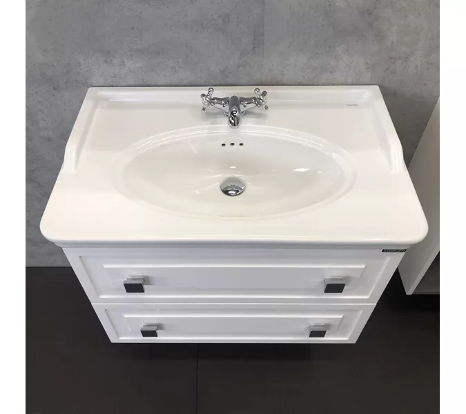 COMFORTY. Тумба-умывальник "Феррара-80 белый глянец с раковиной COMFORTY, изображение 3